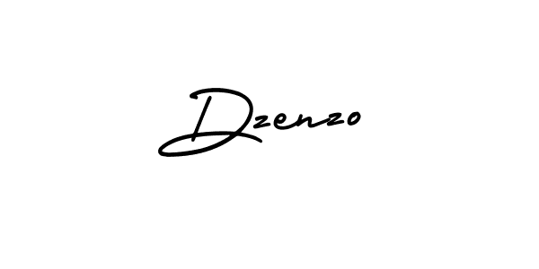 You should practise on your own different ways (AmerikaSignatureDemo-Regular) to write your name (Dzenzo) in signature. don't let someone else do it for you. Dzenzo signature style 3 images and pictures png