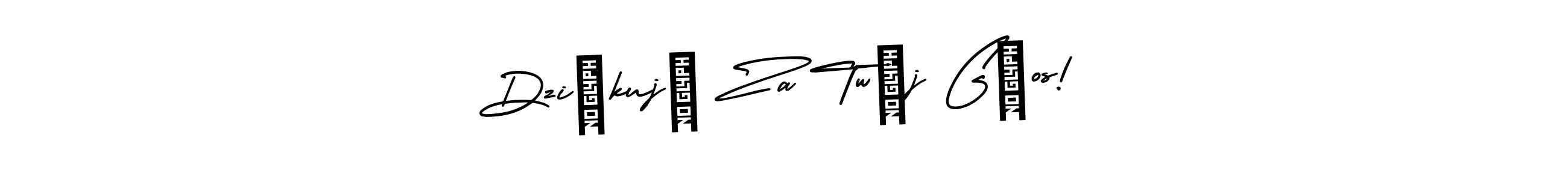 AmerikaSignatureDemo-Regular is a professional signature style that is perfect for those who want to add a touch of class to their signature. It is also a great choice for those who want to make their signature more unique. Get Dziękuję Za Twój Głos! name to fancy signature for free. Dziękuję Za Twój Głos! signature style 3 images and pictures png