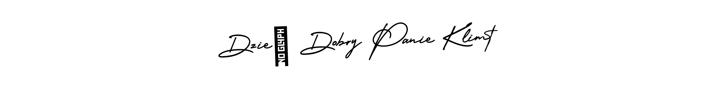 Check out images of Autograph of Dzień Dobry Panie Klimt name. Actor Dzień Dobry Panie Klimt Signature Style. AmerikaSignatureDemo-Regular is a professional sign style online. Dzień Dobry Panie Klimt signature style 3 images and pictures png