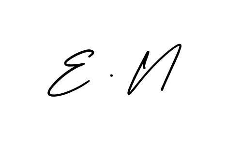 E . N stylish signature style. Best Handwritten Sign (AmerikaSignatureDemo-Regular) for my name. Handwritten Signature Collection Ideas for my name E . N. E . N signature style 3 images and pictures png