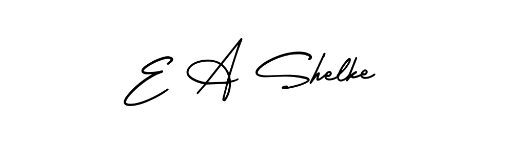 Design your own signature with our free online signature maker. With this signature software, you can create a handwritten (AmerikaSignatureDemo-Regular) signature for name E A Shelke. E A Shelke signature style 3 images and pictures png