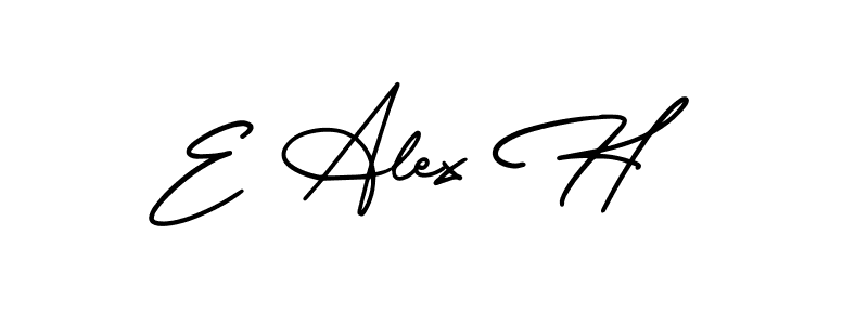 How to make E Alex H name signature. Use AmerikaSignatureDemo-Regular style for creating short signs online. This is the latest handwritten sign. E Alex H signature style 3 images and pictures png