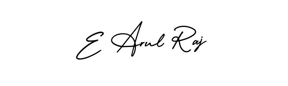 Use a signature maker to create a handwritten signature online. With this signature software, you can design (AmerikaSignatureDemo-Regular) your own signature for name E Arul Raj. E Arul Raj signature style 3 images and pictures png