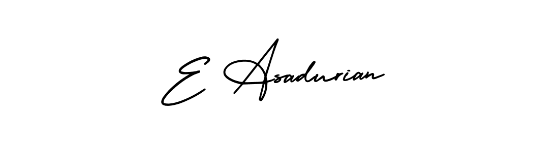 if you are searching for the best signature style for your name E Asadurian. so please give up your signature search. here we have designed multiple signature styles  using AmerikaSignatureDemo-Regular. E Asadurian signature style 3 images and pictures png