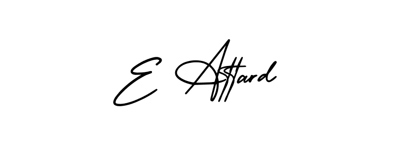 Create a beautiful signature design for name E Attard. With this signature (AmerikaSignatureDemo-Regular) fonts, you can make a handwritten signature for free. E Attard signature style 3 images and pictures png