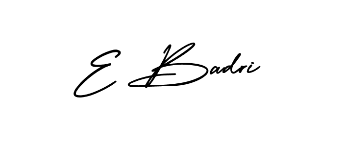 This is the best signature style for the E Badri name. Also you like these signature font (AmerikaSignatureDemo-Regular). Mix name signature. E Badri signature style 3 images and pictures png