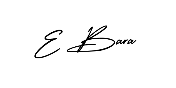 Use a signature maker to create a handwritten signature online. With this signature software, you can design (AmerikaSignatureDemo-Regular) your own signature for name E Bara. E Bara signature style 3 images and pictures png