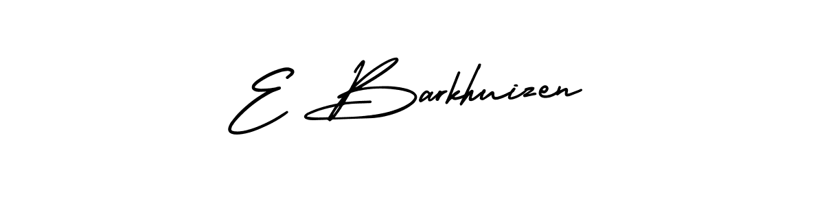 Use a signature maker to create a handwritten signature online. With this signature software, you can design (AmerikaSignatureDemo-Regular) your own signature for name E Barkhuizen. E Barkhuizen signature style 3 images and pictures png