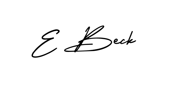 Similarly AmerikaSignatureDemo-Regular is the best handwritten signature design. Signature creator online .You can use it as an online autograph creator for name E Beck. E Beck signature style 3 images and pictures png