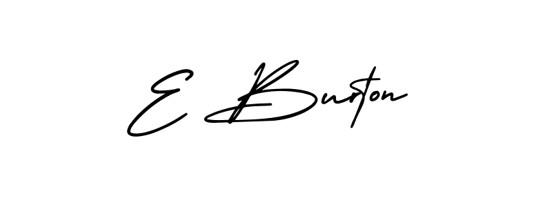 How to Draw E Burton signature style? AmerikaSignatureDemo-Regular is a latest design signature styles for name E Burton. E Burton signature style 3 images and pictures png