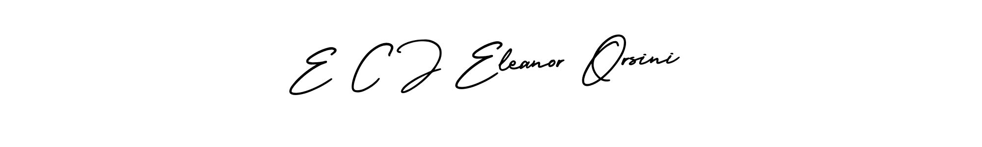 Also You can easily find your signature by using the search form. We will create E C J Eleanor Orsini name handwritten signature images for you free of cost using AmerikaSignatureDemo-Regular sign style. E C J Eleanor Orsini signature style 3 images and pictures png