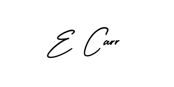How to make E Carr name signature. Use AmerikaSignatureDemo-Regular style for creating short signs online. This is the latest handwritten sign. E Carr signature style 3 images and pictures png