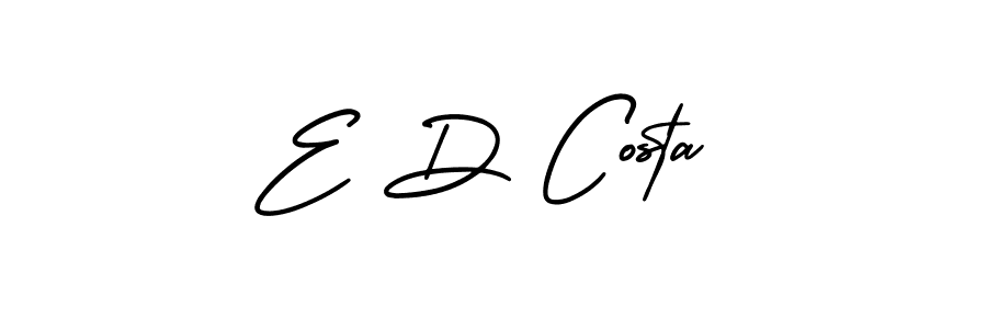 Check out images of Autograph of E D Costa name. Actor E D Costa Signature Style. AmerikaSignatureDemo-Regular is a professional sign style online. E D Costa signature style 3 images and pictures png