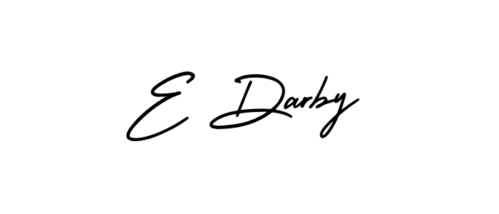 Use a signature maker to create a handwritten signature online. With this signature software, you can design (AmerikaSignatureDemo-Regular) your own signature for name E Darby. E Darby signature style 3 images and pictures png