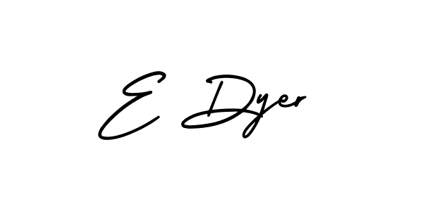 E Dyer stylish signature style. Best Handwritten Sign (AmerikaSignatureDemo-Regular) for my name. Handwritten Signature Collection Ideas for my name E Dyer. E Dyer signature style 3 images and pictures png
