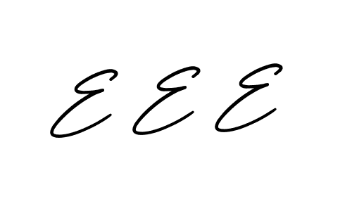 Similarly AmerikaSignatureDemo-Regular is the best handwritten signature design. Signature creator online .You can use it as an online autograph creator for name E E E. E E E signature style 3 images and pictures png