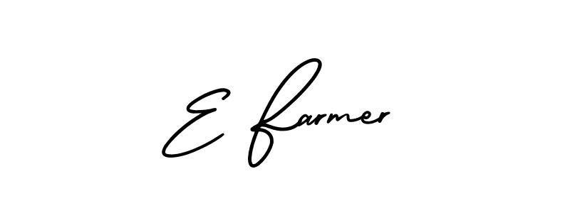 Design your own signature with our free online signature maker. With this signature software, you can create a handwritten (AmerikaSignatureDemo-Regular) signature for name E Farmer. E Farmer signature style 3 images and pictures png