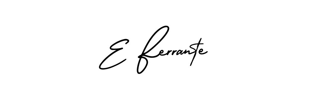 This is the best signature style for the E Ferrante name. Also you like these signature font (AmerikaSignatureDemo-Regular). Mix name signature. E Ferrante signature style 3 images and pictures png