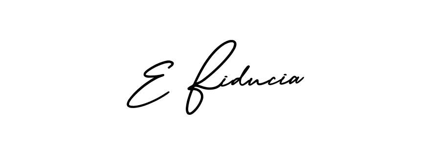 E Fiducia stylish signature style. Best Handwritten Sign (AmerikaSignatureDemo-Regular) for my name. Handwritten Signature Collection Ideas for my name E Fiducia. E Fiducia signature style 3 images and pictures png
