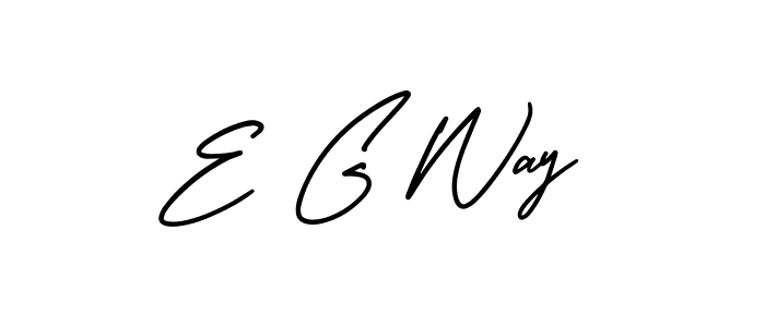 Also You can easily find your signature by using the search form. We will create E G Way name handwritten signature images for you free of cost using AmerikaSignatureDemo-Regular sign style. E G Way signature style 3 images and pictures png