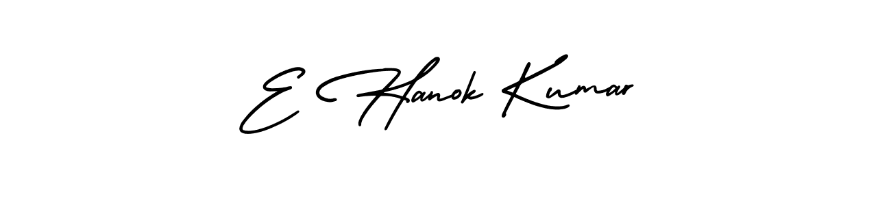 Design your own signature with our free online signature maker. With this signature software, you can create a handwritten (AmerikaSignatureDemo-Regular) signature for name E Hanok Kumar. E Hanok Kumar signature style 3 images and pictures png