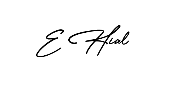 if you are searching for the best signature style for your name E Hial. so please give up your signature search. here we have designed multiple signature styles  using AmerikaSignatureDemo-Regular. E Hial signature style 3 images and pictures png