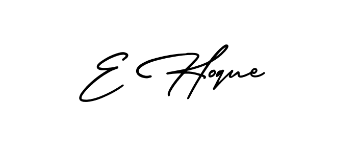 It looks lik you need a new signature style for name E Hoque. Design unique handwritten (AmerikaSignatureDemo-Regular) signature with our free signature maker in just a few clicks. E Hoque signature style 3 images and pictures png