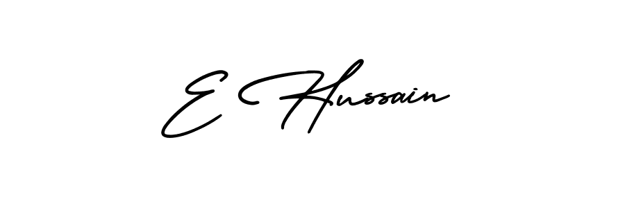 It looks lik you need a new signature style for name E Hussain. Design unique handwritten (AmerikaSignatureDemo-Regular) signature with our free signature maker in just a few clicks. E Hussain signature style 3 images and pictures png