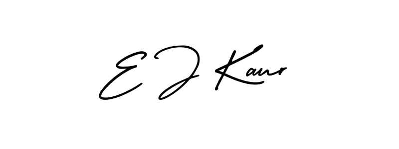 Similarly AmerikaSignatureDemo-Regular is the best handwritten signature design. Signature creator online .You can use it as an online autograph creator for name E J Kaur. E J Kaur signature style 3 images and pictures png