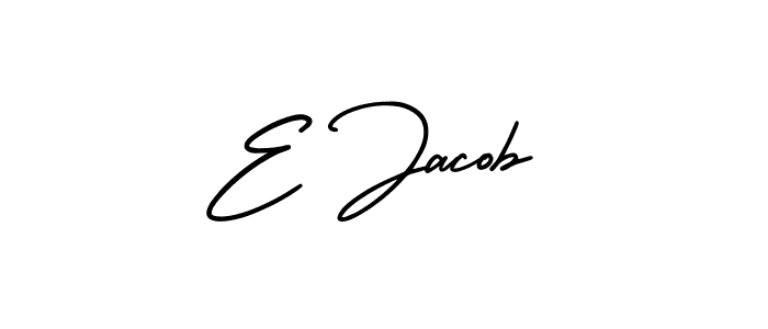 Use a signature maker to create a handwritten signature online. With this signature software, you can design (AmerikaSignatureDemo-Regular) your own signature for name E Jacob. E Jacob signature style 3 images and pictures png