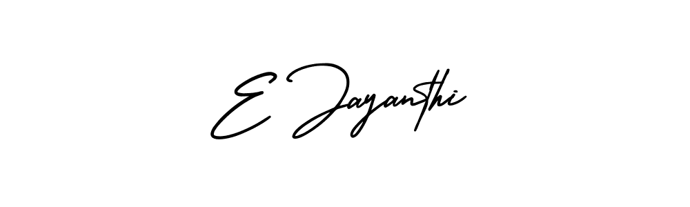 Make a beautiful signature design for name E Jayanthi. With this signature (AmerikaSignatureDemo-Regular) style, you can create a handwritten signature for free. E Jayanthi signature style 3 images and pictures png