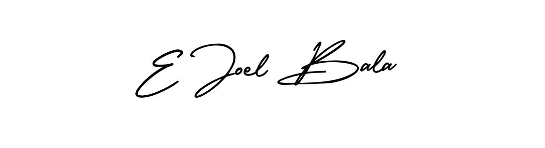 AmerikaSignatureDemo-Regular is a professional signature style that is perfect for those who want to add a touch of class to their signature. It is also a great choice for those who want to make their signature more unique. Get E Joel Bala name to fancy signature for free. E Joel Bala signature style 3 images and pictures png