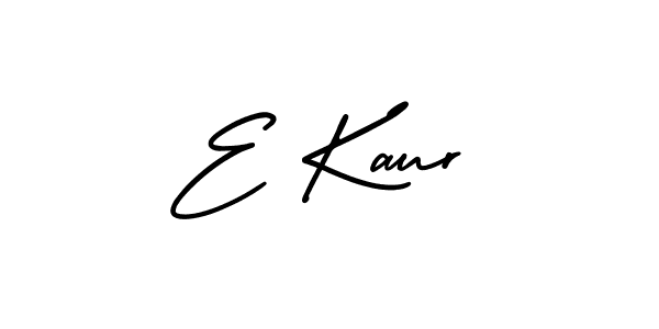 How to make E Kaur name signature. Use AmerikaSignatureDemo-Regular style for creating short signs online. This is the latest handwritten sign. E Kaur signature style 3 images and pictures png