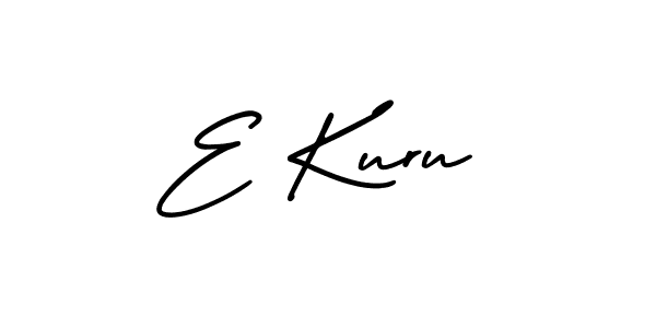 Use a signature maker to create a handwritten signature online. With this signature software, you can design (AmerikaSignatureDemo-Regular) your own signature for name E Kuru. E Kuru signature style 3 images and pictures png