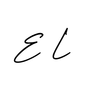 Create a beautiful signature design for name E L. With this signature (AmerikaSignatureDemo-Regular) fonts, you can make a handwritten signature for free. E L signature style 3 images and pictures png