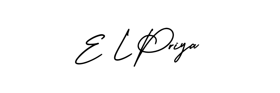 Similarly AmerikaSignatureDemo-Regular is the best handwritten signature design. Signature creator online .You can use it as an online autograph creator for name E L Priya. E L Priya signature style 3 images and pictures png