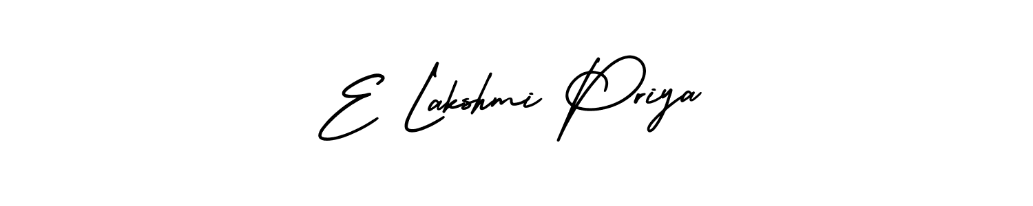 How to make E Lakshmi Priya signature? AmerikaSignatureDemo-Regular is a professional autograph style. Create handwritten signature for E Lakshmi Priya name. E Lakshmi Priya signature style 3 images and pictures png