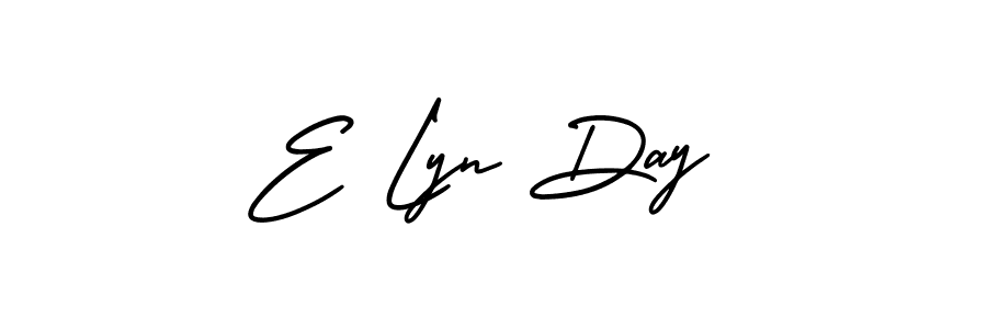 Use a signature maker to create a handwritten signature online. With this signature software, you can design (AmerikaSignatureDemo-Regular) your own signature for name E Lyn Day. E Lyn Day signature style 3 images and pictures png