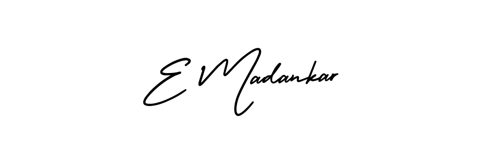 Also we have E Madankar name is the best signature style. Create professional handwritten signature collection using AmerikaSignatureDemo-Regular autograph style. E Madankar signature style 3 images and pictures png