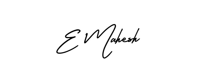 Use a signature maker to create a handwritten signature online. With this signature software, you can design (AmerikaSignatureDemo-Regular) your own signature for name E Mahesh. E Mahesh signature style 3 images and pictures png