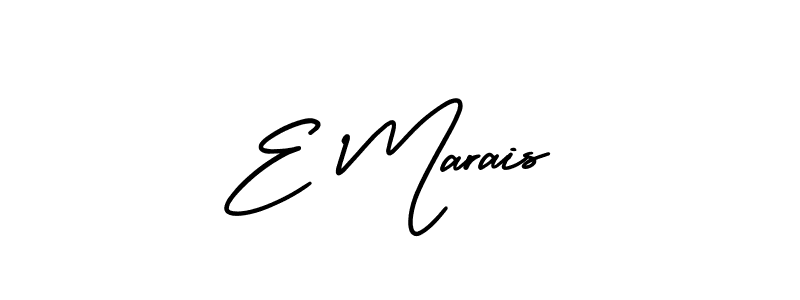 Make a beautiful signature design for name E Marais. With this signature (AmerikaSignatureDemo-Regular) style, you can create a handwritten signature for free. E Marais signature style 3 images and pictures png