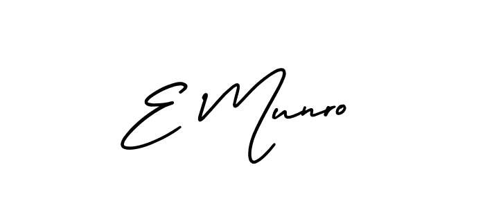 Best and Professional Signature Style for E Munro. AmerikaSignatureDemo-Regular Best Signature Style Collection. E Munro signature style 3 images and pictures png