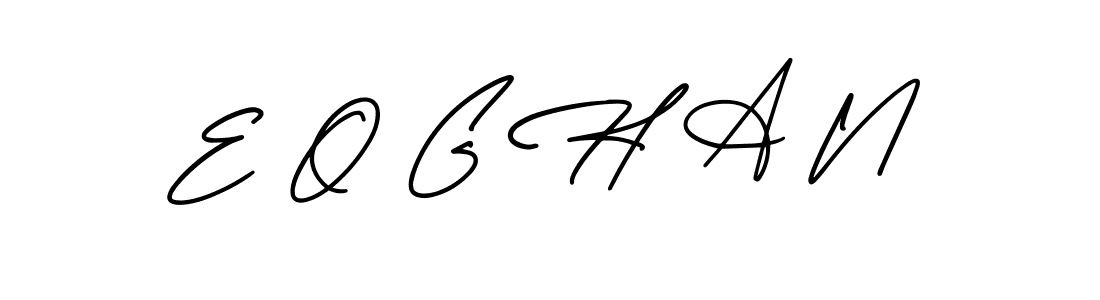 The best way (AmerikaSignatureDemo-Regular) to make a short signature is to pick only two or three words in your name. The name E O G H A N include a total of six letters. For converting this name. E O G H A N signature style 3 images and pictures png