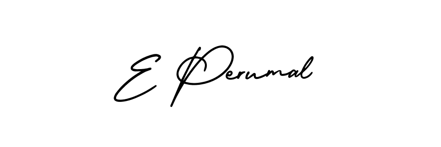 It looks lik you need a new signature style for name E Perumal. Design unique handwritten (AmerikaSignatureDemo-Regular) signature with our free signature maker in just a few clicks. E Perumal signature style 3 images and pictures png