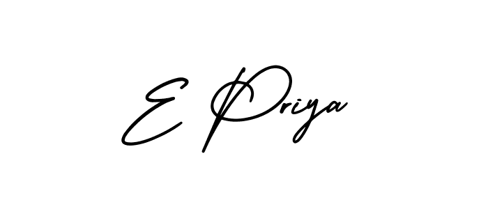 Best and Professional Signature Style for E Priya. AmerikaSignatureDemo-Regular Best Signature Style Collection. E Priya signature style 3 images and pictures png