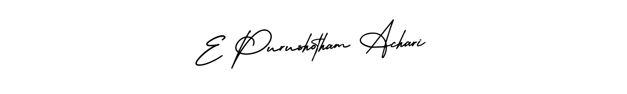 Make a beautiful signature design for name E Purushotham Achari. With this signature (AmerikaSignatureDemo-Regular) style, you can create a handwritten signature for free. E Purushotham Achari signature style 3 images and pictures png