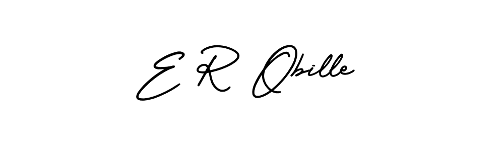 Also You can easily find your signature by using the search form. We will create E R Obille name handwritten signature images for you free of cost using AmerikaSignatureDemo-Regular sign style. E R Obille signature style 3 images and pictures png