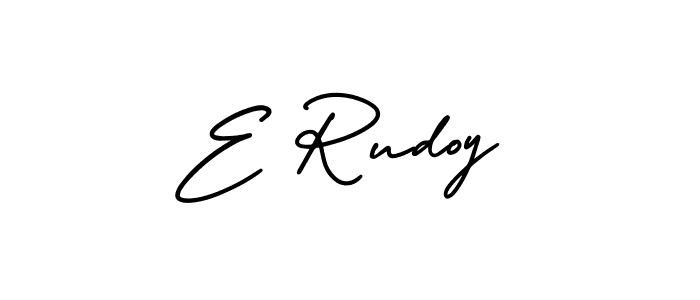 Use a signature maker to create a handwritten signature online. With this signature software, you can design (AmerikaSignatureDemo-Regular) your own signature for name E Rudoy. E Rudoy signature style 3 images and pictures png