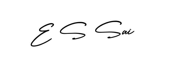 Design your own signature with our free online signature maker. With this signature software, you can create a handwritten (AmerikaSignatureDemo-Regular) signature for name E S Sai. E S Sai signature style 3 images and pictures png
