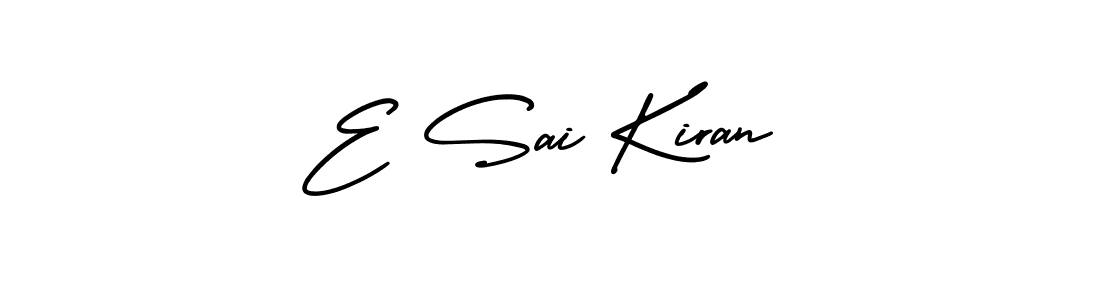 This is the best signature style for the E Sai Kiran name. Also you like these signature font (AmerikaSignatureDemo-Regular). Mix name signature. E Sai Kiran signature style 3 images and pictures png